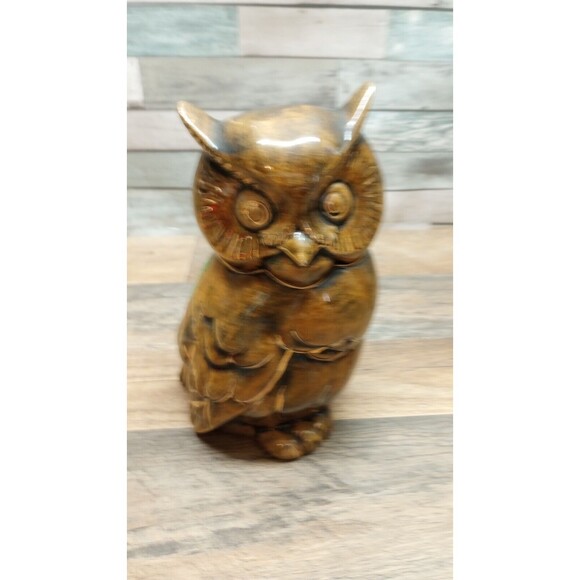 Vintage Alberta Mold Inc Alberta's Ceramic Horned Owl Boho 70's Artist Signed - Picture 1 of 10